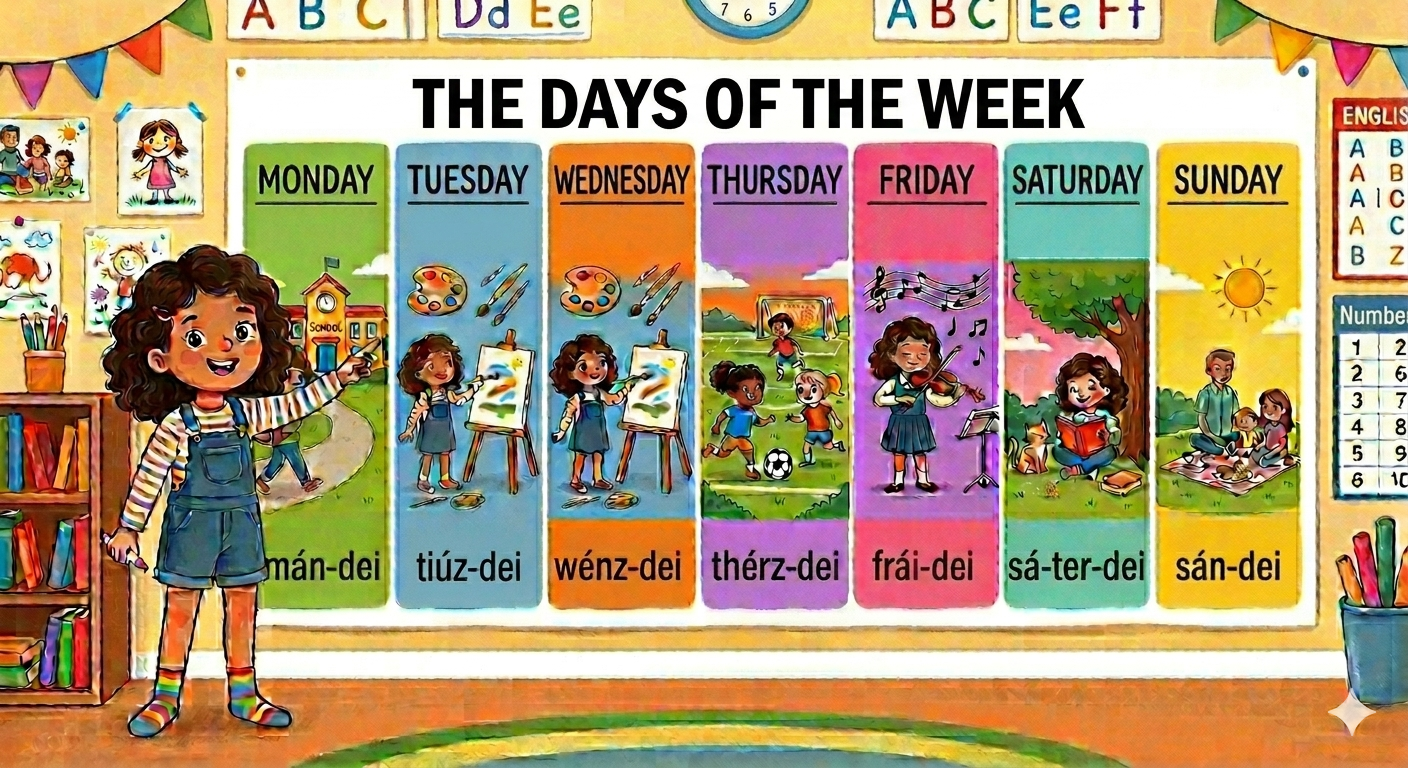 Cartel de los días de la semana